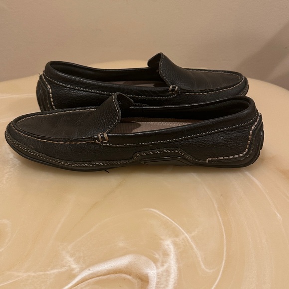 Rockport Womens 8,5 Black Leather Slip on Loafers - Picture 6 of 9